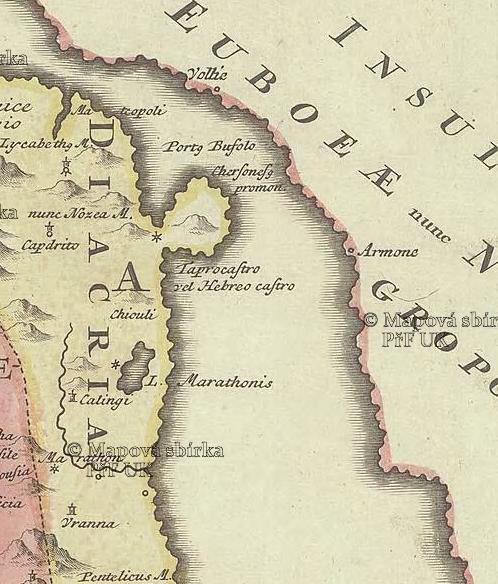 τμήμα του χάρτη Ημερομηνία 1651-1700 Ημερομηνία δημοσίευσης 1710-1730 Χάρτης κλίμακα 1400 000 Δημιουργός Homann, Johann Baptist Συντελεστής Homann, Johann Christoph Εκδότης A Ιο. Bapt. Homanno.
