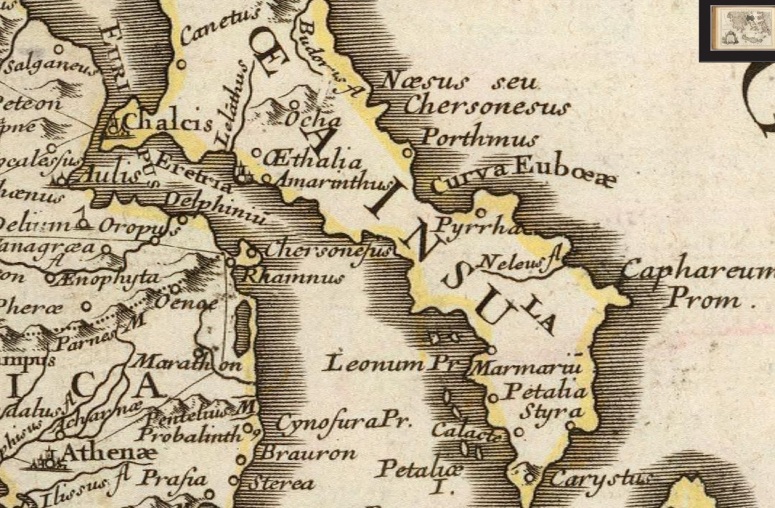 Τμήμα από Χάρτη Ελλάδας (1707)