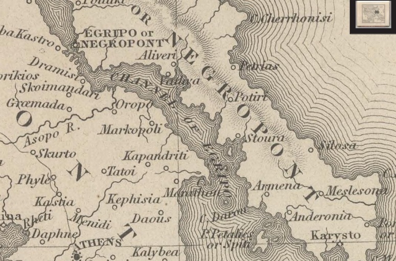 τμήμα από Χάρτης Ελλάδας 1848
