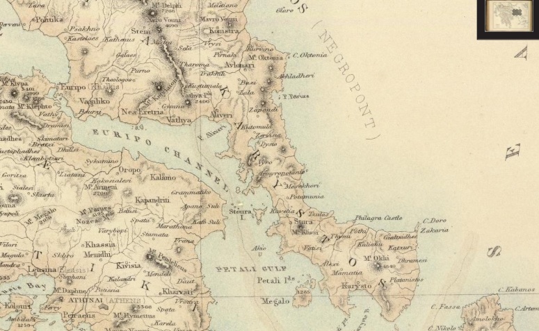 τμήμα από Χάρτης Ελλάδας 1872 