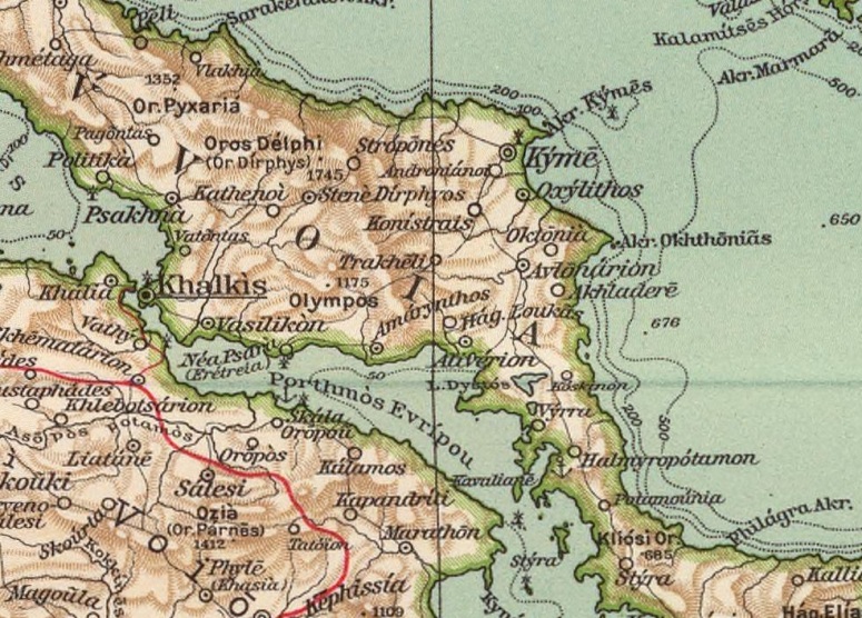 τμήμα από Χάρτης Ελλάδας 1929