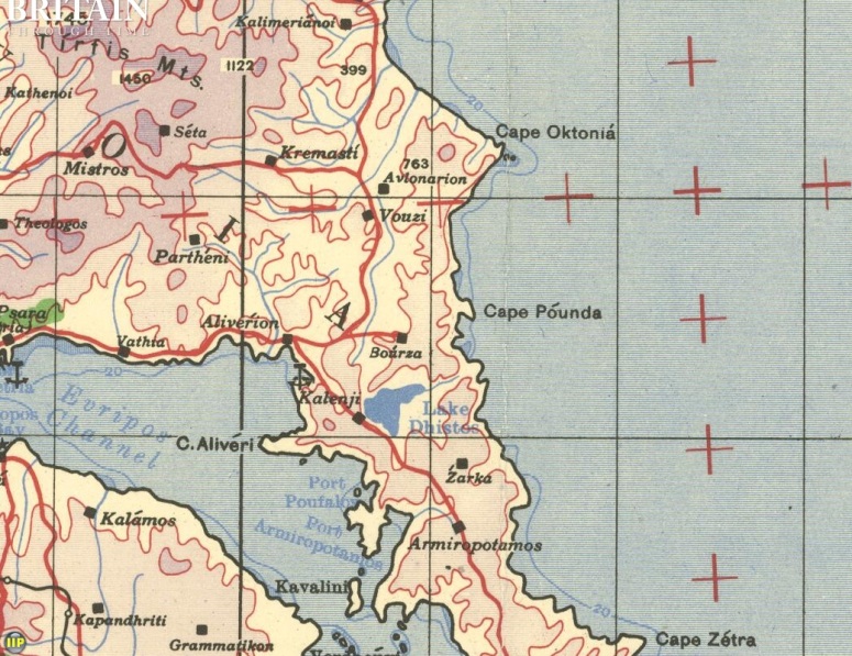 τμήμα από Χάρτης Ελλάδας 1942